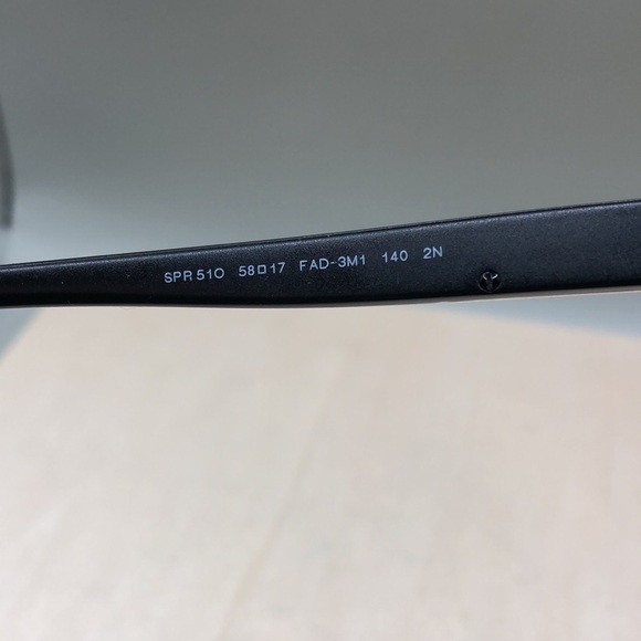 Prada SPR 510 Sunglasses Rectangular Logo Polzarized Italy Authentic - Picture 9 of 12